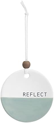 DEMDACO Reflect Green and White Earthenware Diffuser Ornament
