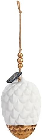 DEMDACO Pinecone White 3 Inch Fragrance Diffuser Ornament Set of 2