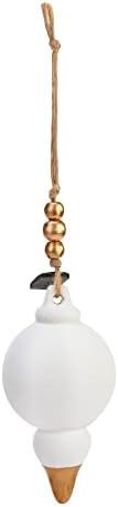 DEMDACO Finial Gold and White Fragrance Diffuser Ornament Set of 2