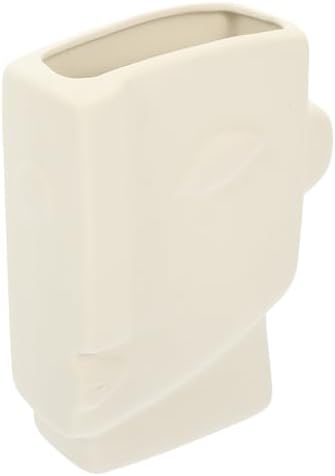 STOBAZA Abstract Human Face Ceramic Vase for Home Decor