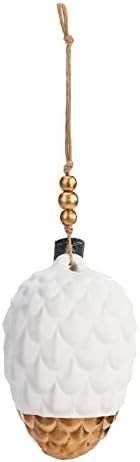 DEMDACO Pinecone White 3 Inch Fragrance Diffuser Ornament Set of 2