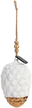 DEMDACO Pinecone White 3 Inch Fragrance Diffuser Ornament Set of 2