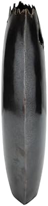 Sagebrook Home Modern Metal Vase 14 Inch Black