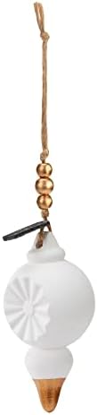DEMDACO Finial Gold and White Fragrance Diffuser Ornament Set of 2