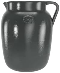 Gaia Pitcher Traditional Decor Handmade Vase Ceramic Anthracite 20cm