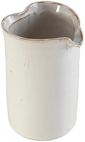 47th Main White Glazed Ceramic Flower Vase