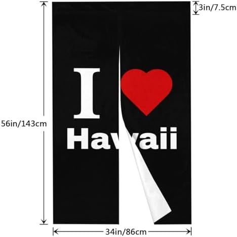 I Love Hawaii Blackout Curtain Panels 34x56in