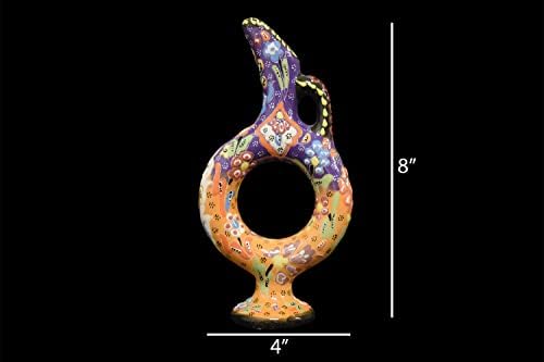 EliPOT Medium Ceramic Hittite Vase Light Orange Purple