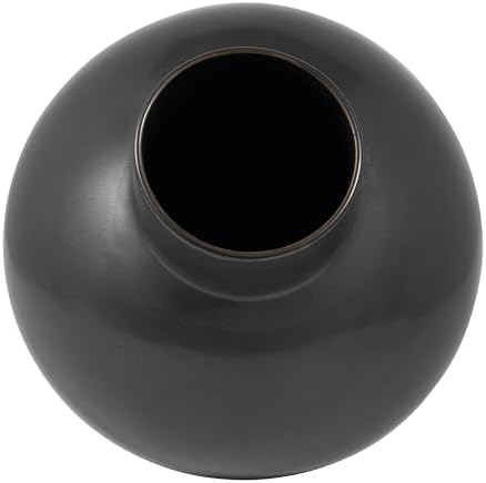 Sagebrook Home Modern Round Ceramic Vase 15 Black