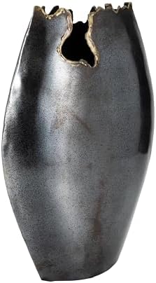 Sagebrook Home Modern Metal Vase 14 Inch Black