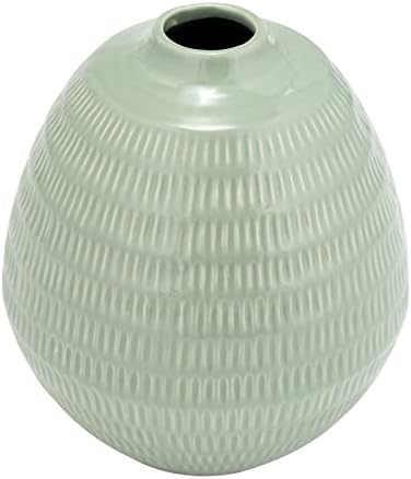 Sagebrook Home Decorative Ceramic Vase - 7 Inch Sculptural Style