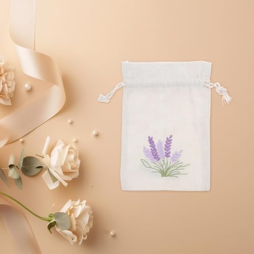 10pcs Lavender Cotton Drawstring Aromatherapy Bags
