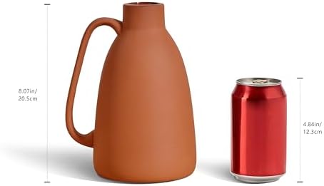 Terracotta Vases Set of 2 8 Inch Decorative Vases