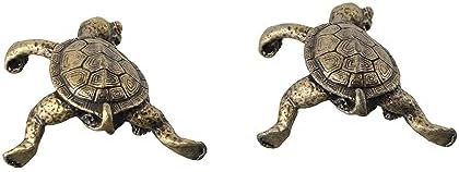 2pcs Antique Copper Kung Fu Turtle Incense Holder