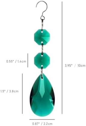 12pcs Teardrop Crystal Chandelier Prisms Suncatcher Beads Replacement