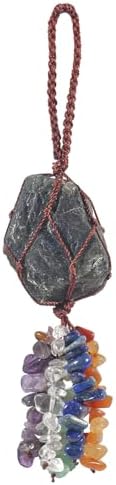 Loveliome Rough Gemstone 7 Chakras Hanging Crystal Decor