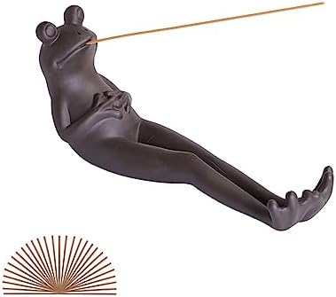 Frog Incense Holder - 45 Sandalwood Sticks Aromatherapy Yoga Meditation Decor