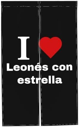 I Love Leons Con Estrella Blackout Curtains for Doorways