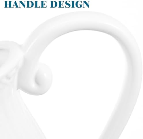 Yardwe White Ceramic Pitcher Vase 79 Inch