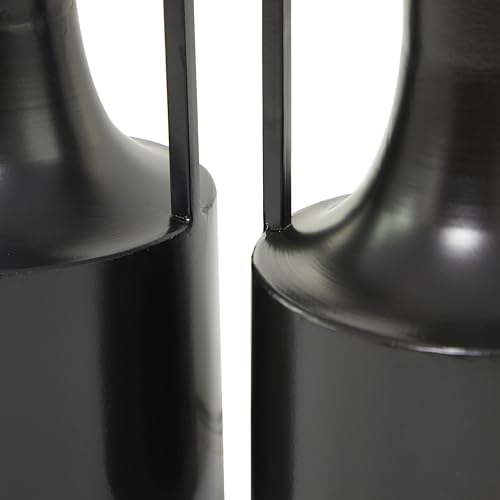 Deco 79 Metal Decorative Vase Set of 2 Black 16 Inch