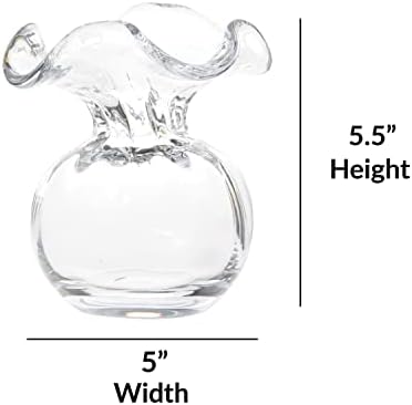 Vietri Hibiscus Clear Bud Vase 55 H