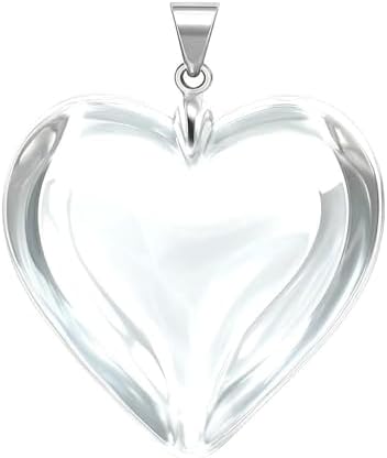 Clear Glass Heart Ornament 175 in Elegant Hanging Decoration