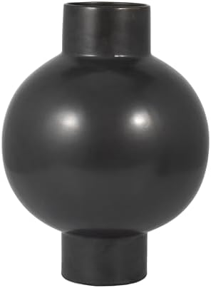 Sagebrook Home Modern Round Ceramic Vase 15 Black