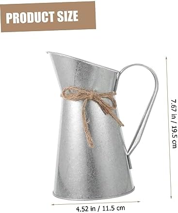 Vintage Iron Sheet Bucket for Home Decor Silver Finish