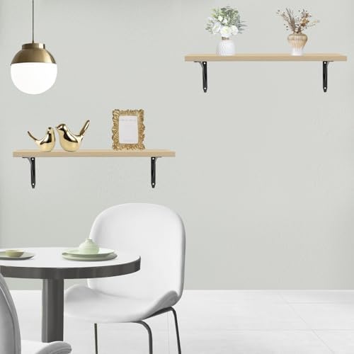 White Oak Floating Shelves 315 in Heavy Duty Set of 2