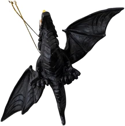Spooky Thru Noel Santa Claus Flying Dragon Ornament