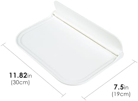 2pcs Foldable White Floating Wall Shelves Set
