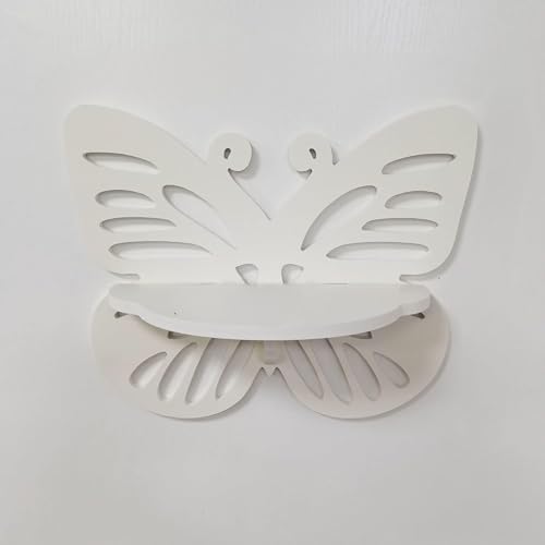 2PCS Butterfly Wall Shelf Cute Floating Storage for Kids Room and Nursery Decor