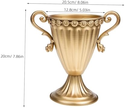 Stobaza Tall Gold Vase Iron Flowerpot Planter Indoor Urn