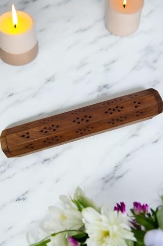 Wooden Incense Holder with Storage Box 12 inch