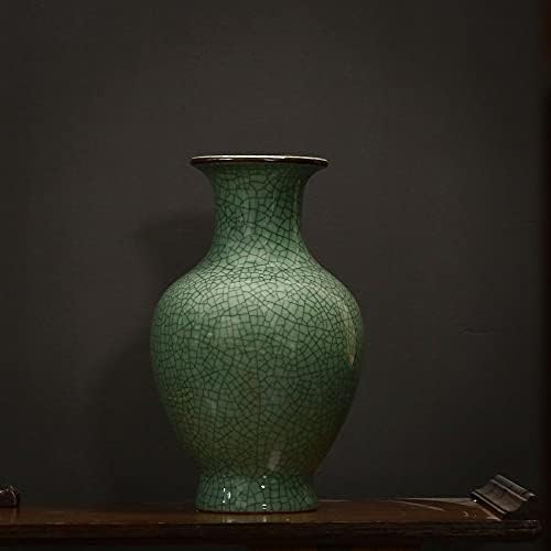 Chinese Ceramic Ice Crack Glaze Vase Vintage Decor
