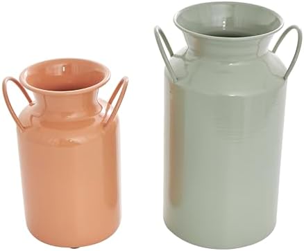 Deco 79 Multi Colored Metal Vase Set of 2