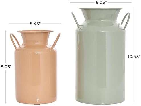 Deco 79 Multi Colored Metal Vase Set of 2