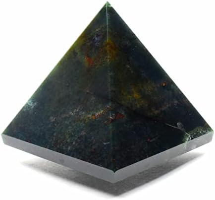 HQRP Bloodstone Pyramid with Clear Quartz Cabochon