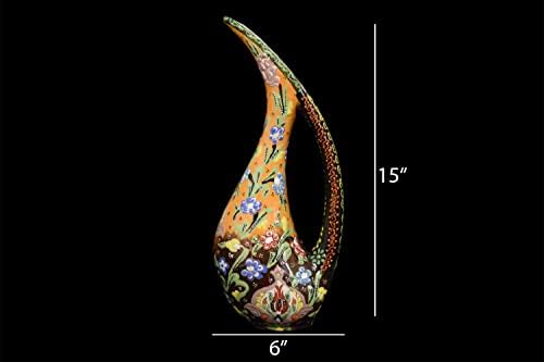 EliPOT Turkish 15 Inch Ceramic Swan Vase