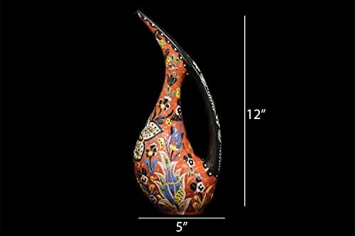 EliPOT Turkish 12 Inch Ceramic Swan Vase
