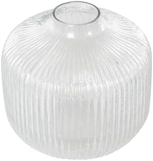 Deco 79 Clear Glass Round Ribbed Vase 8x8x8
