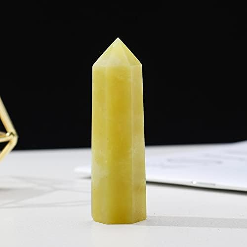 Green Jade Obelisk Wand Natural Crystal Home Decor
