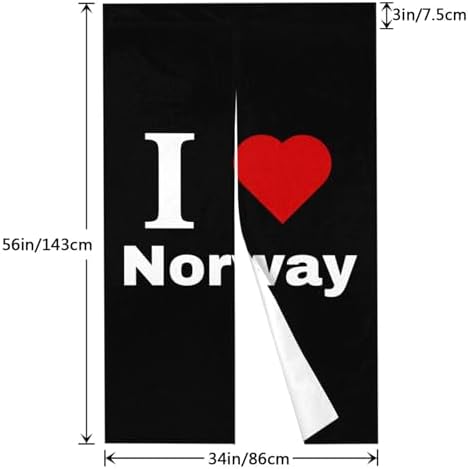 I Love Norway Blackout Curtains for Doorways