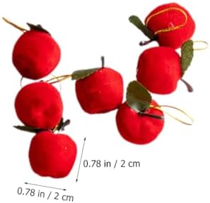 LOGOFUN 60Pcs Apple Tree Plush Ornaments for Holiday Decor