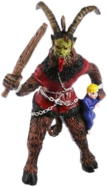 Krampus Christmas Ornament Decorative Figurine with Silver String