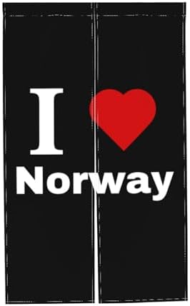 I Love Norway Blackout Curtains for Doorways