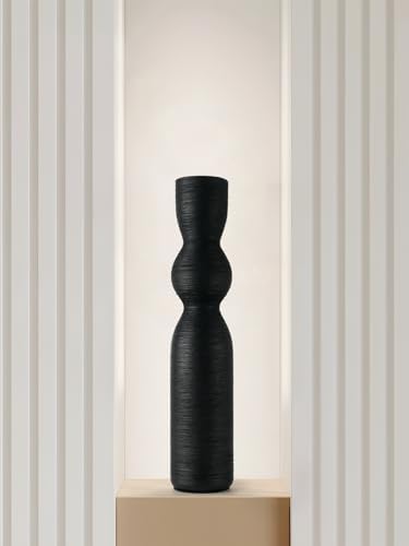 Tall Black Ceramic Vase 15 Inch Decor Vase