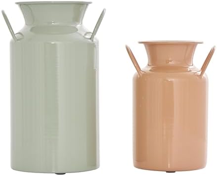 Deco 79 Multi Colored Metal Vase Set of 2