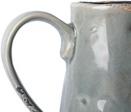Rustic Blue Ceramic Vase for Home Decor