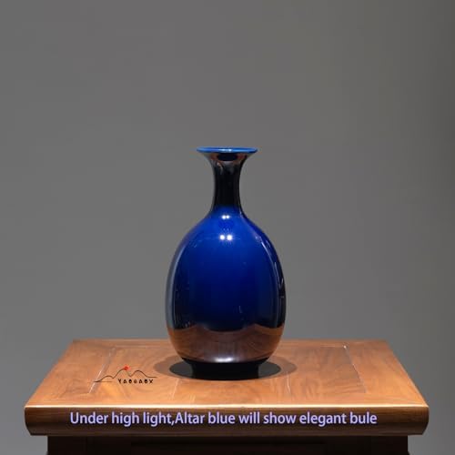 Altar Blue Ceramic Vase 866 Inch Handmade Decor